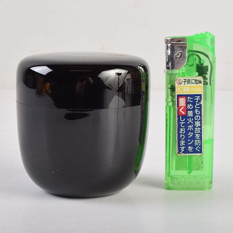 茶道具　中村宗哲作　螺鈿装飾　鈴虫蒔絵　中棗　共布　鵬雲斎極め箱　M　R9228