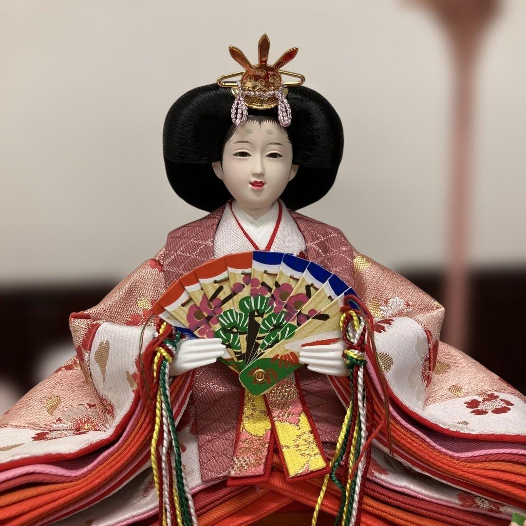 N544【美品】ケース入り雛人形 親王飾り オルゴール・灯り付き 2024年購入