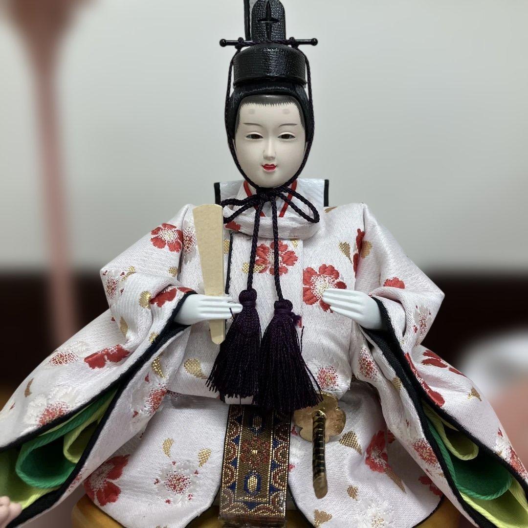 N544【美品】ケース入り雛人形 親王飾り オルゴール・灯り付き 2024年購入