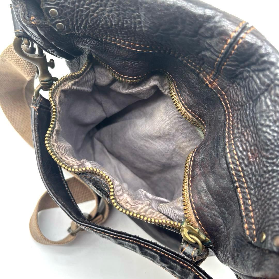 ✨激レア✨ カンポマッジ　ショルダーバッグ　スタッズ　2way　ビンテージ　焦茶