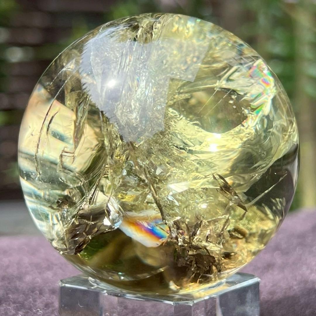 ✳️専用‼️至宝✨ファントムと美麗レインボー✨幸運の石✨虹入り シトリン丸玉 他1点