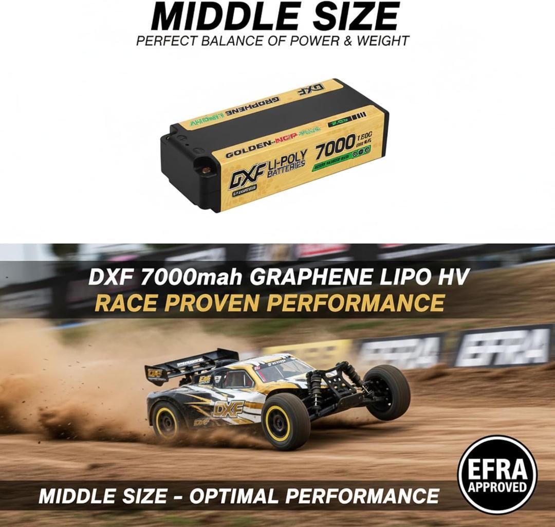 新品⭐️DXF 2S 7.6V 150C 7000mAh 中型リポバッテリー②