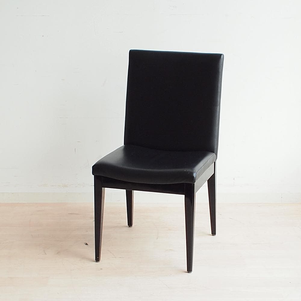 モリシゲ/MORISHIGE 本革 チェア 黒 IDC大塚家具 モダン