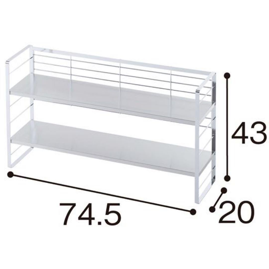 棚板ホワイト　白　40200 ステンレス棚の出窓シェルフ 74cm