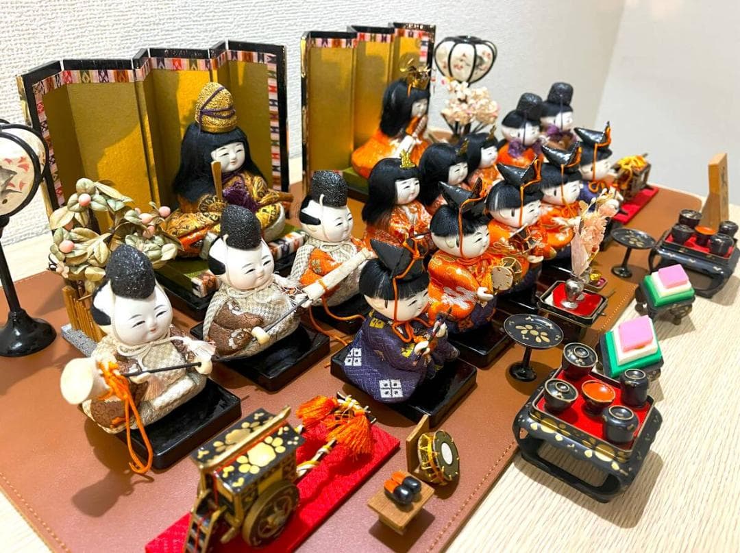 【無形文化財 人間国宝 原米洲 雛人形 15人飾り ひな祭り 日本人形】