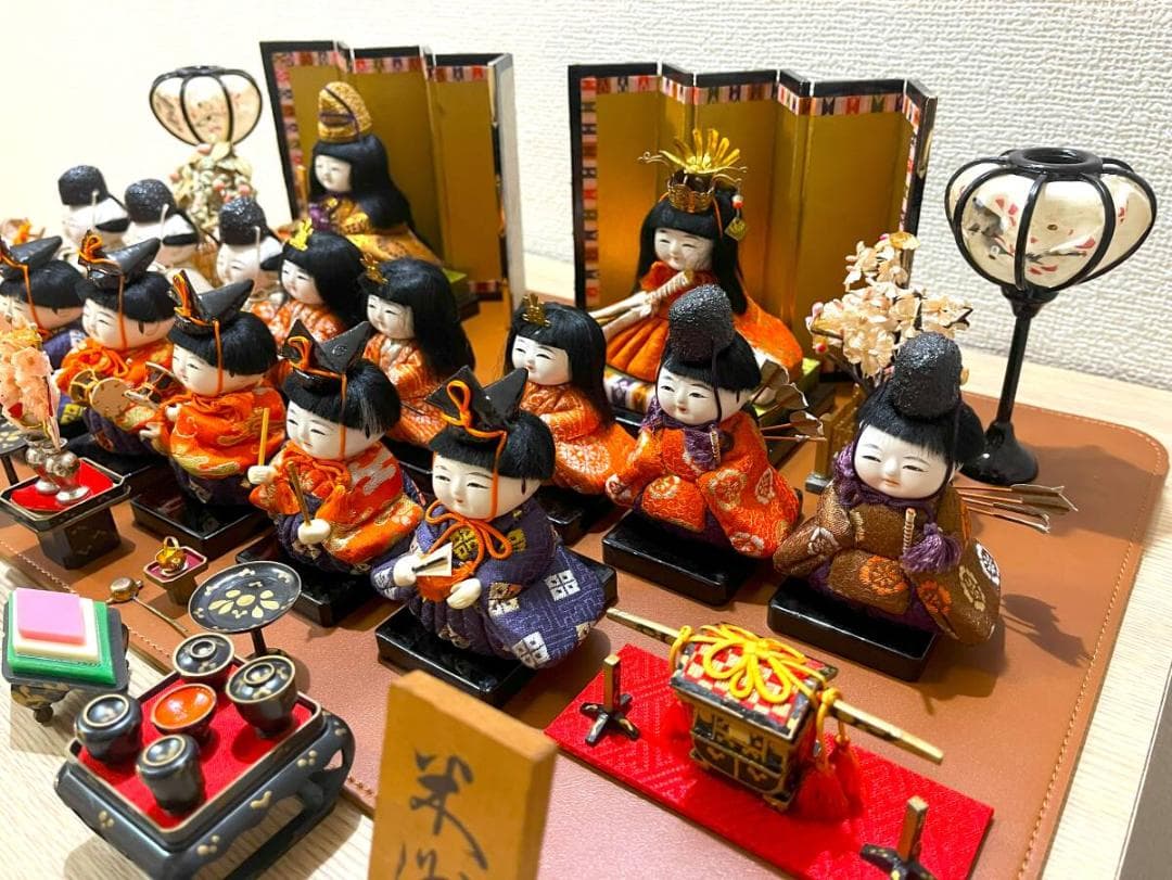 【無形文化財 人間国宝 原米洲 雛人形 15人飾り ひな祭り 日本人形】