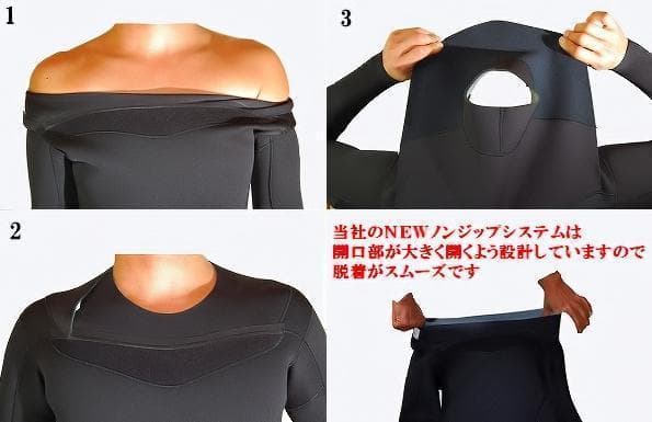 3mmフルスーツ/ノンジップ　サーフィン/ウェットスーツ 　日本製