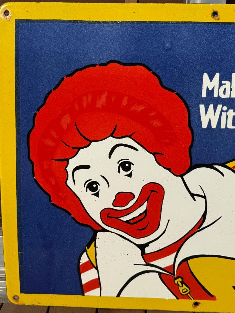 ドナルド 看板 マクドナルド McDonald's ビンテージ 76cm