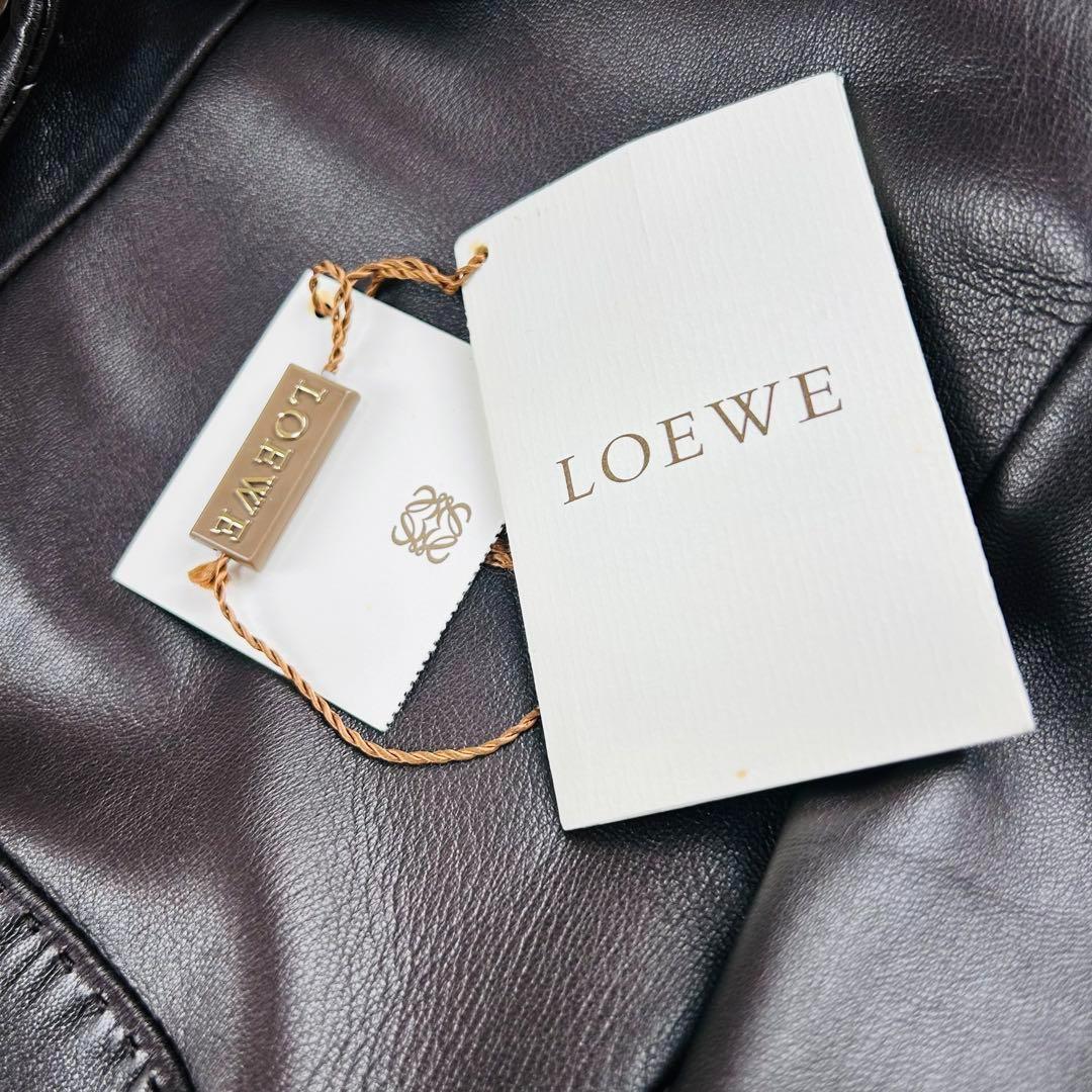 【最高級レザー】ロエベ レザージャケット スペイン製　レディース　size40