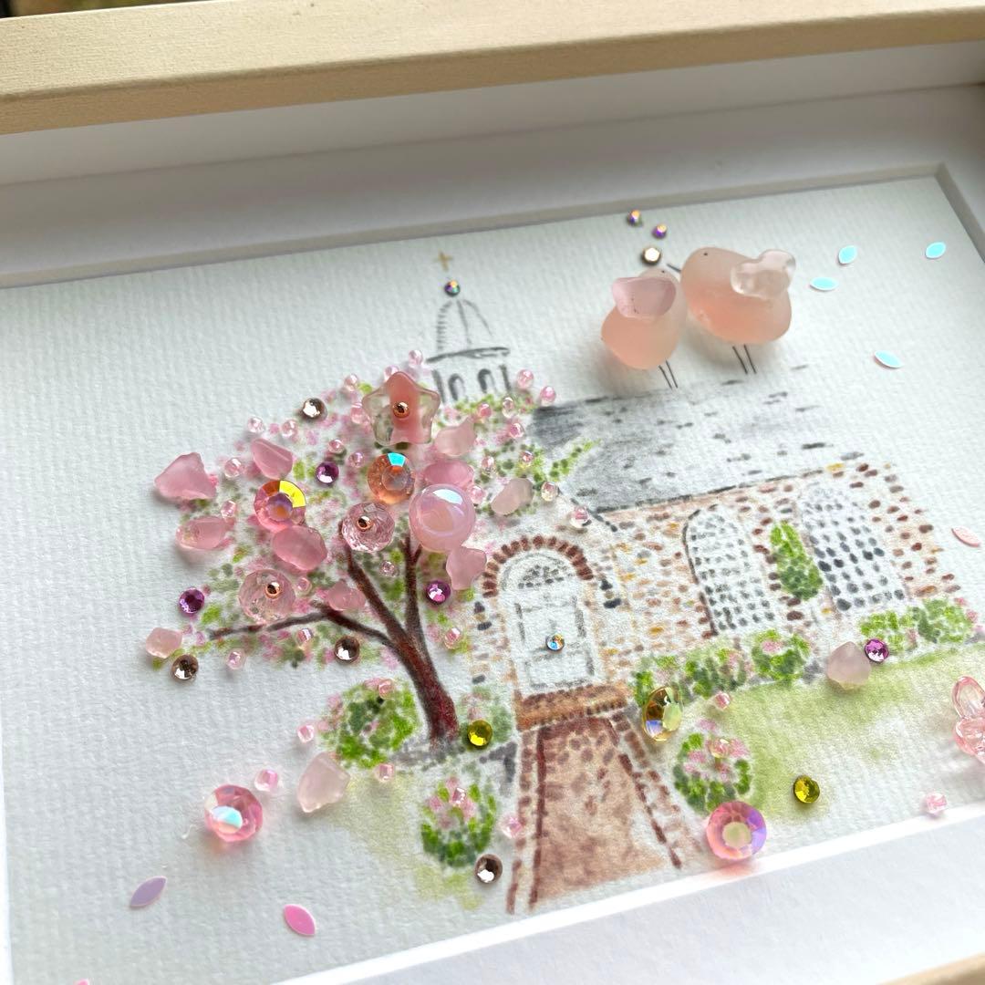 シーグラスアート　シャボン玉アカリHaHaKo様♡リクエスト