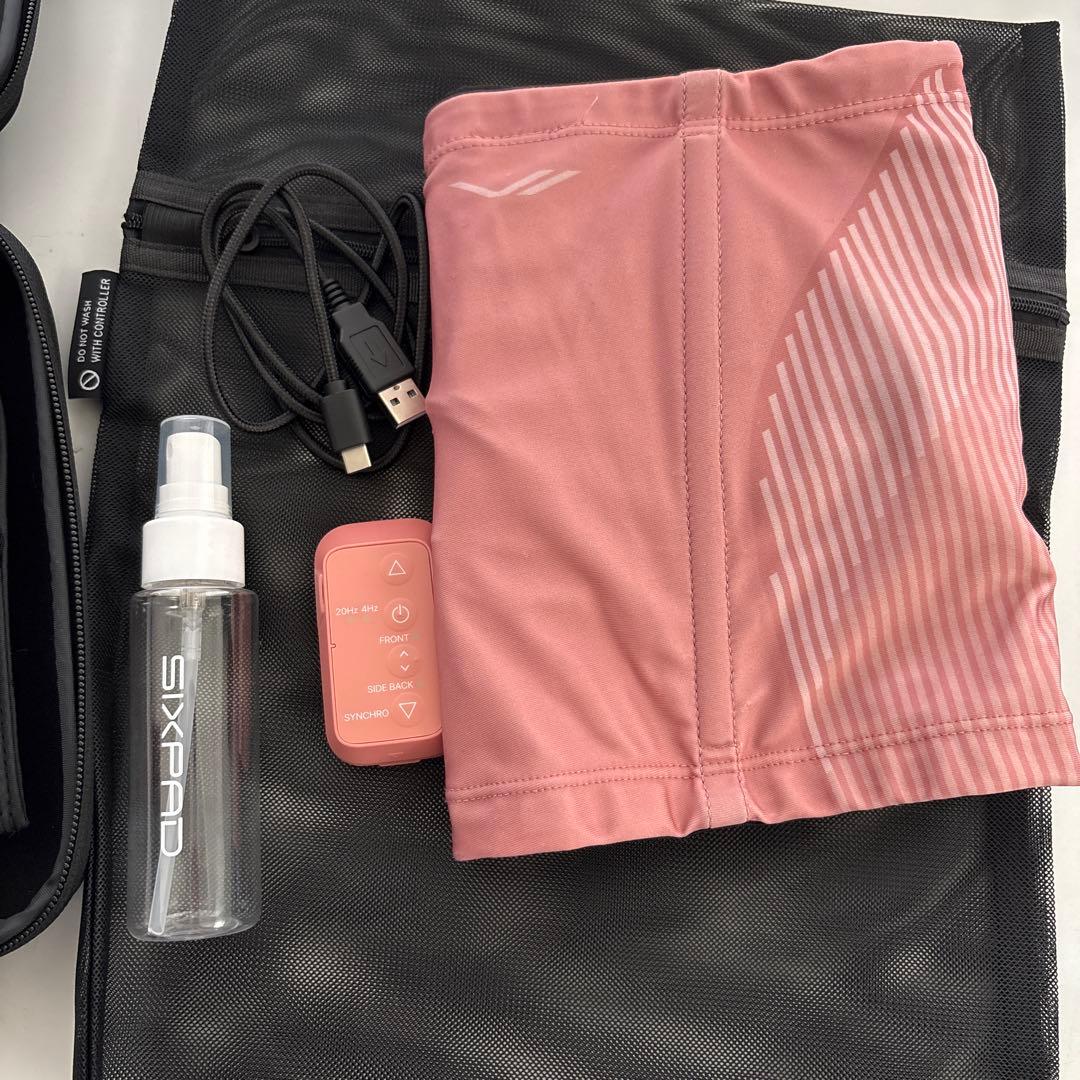 SIXPAD パワースーツコアベルト　ピンクM コントローラー付き