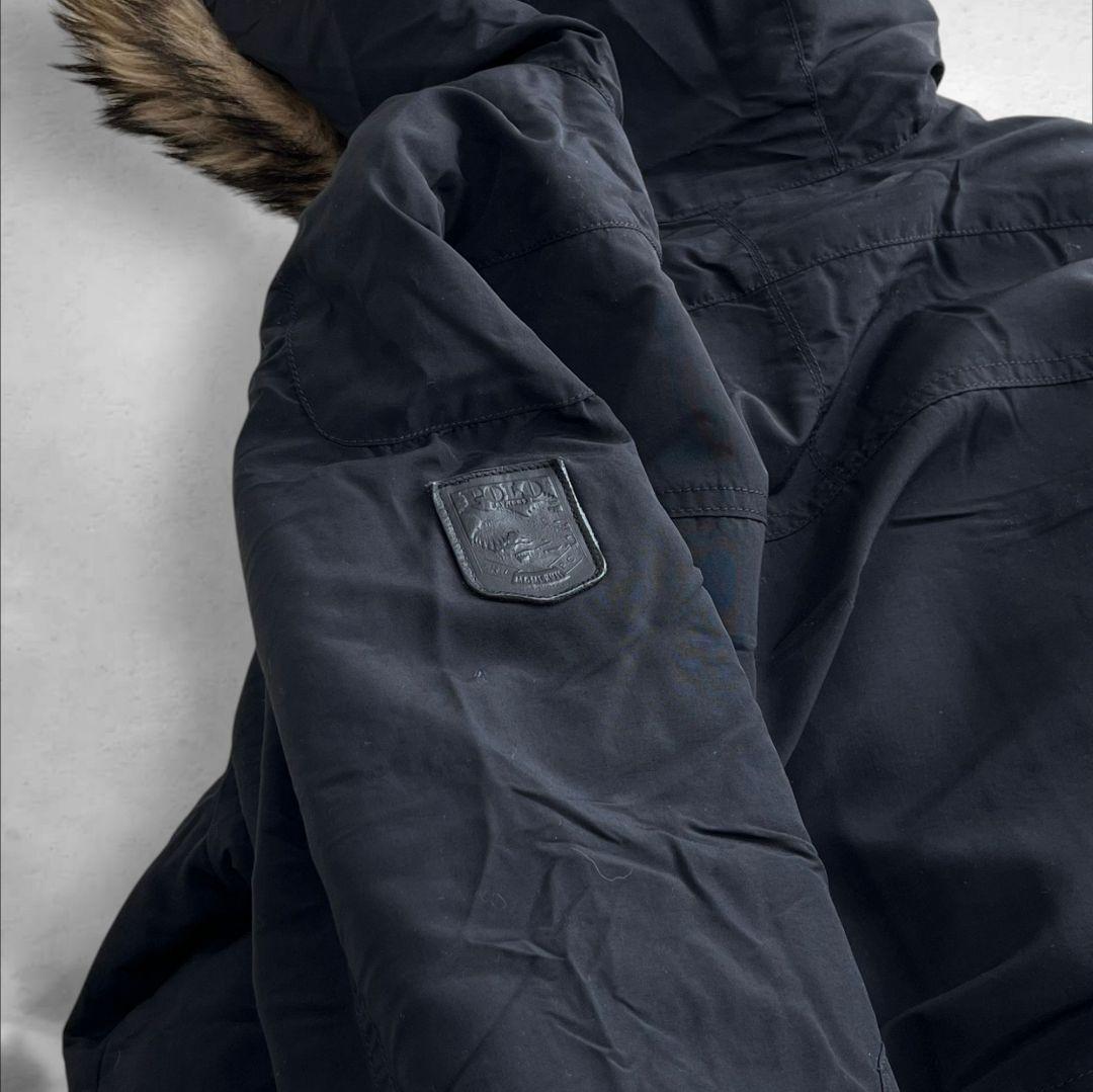 【現行】ポロラルフローレン　ファー付きジャケット　現行モデル　160 美品　黒