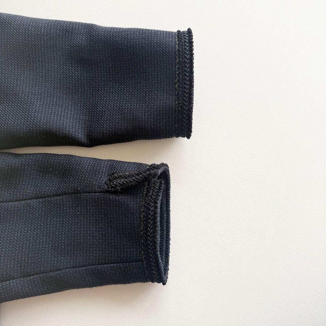 スローブイエナ　SLOBE IENA　ツイードVネックノーカラージャケット　紺