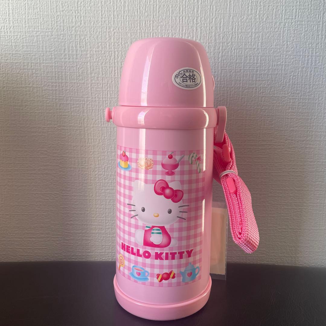 レア　ハローキティ　ステンレスボトル　580ml　取手付きコップ　希少