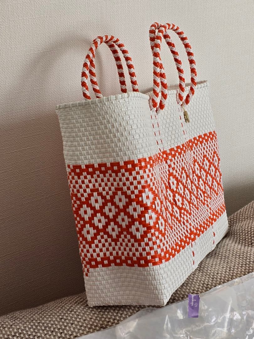 新品未使用・ レトラ メルカドバッグ オレンジ系