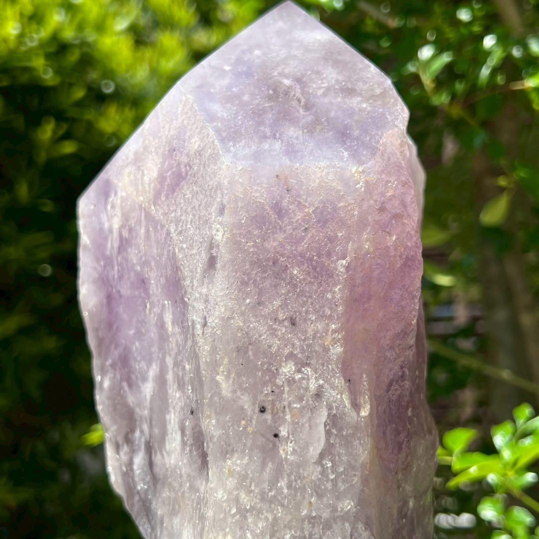 ✳️逸品✨最強浄化、最高安眠効果✨レインボー アメジスト 六角柱 天然石 ランプ