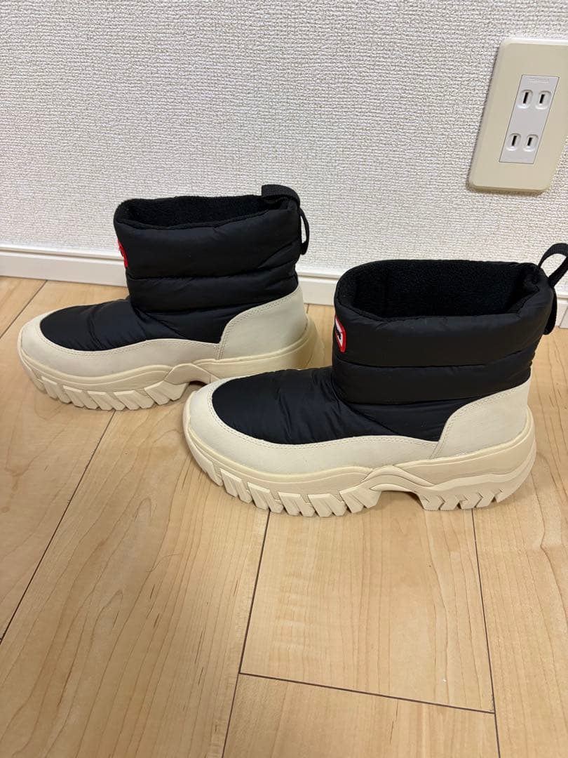 Hunter 防寒・防水スノーブーツ　23cm ブラック×ホワイト