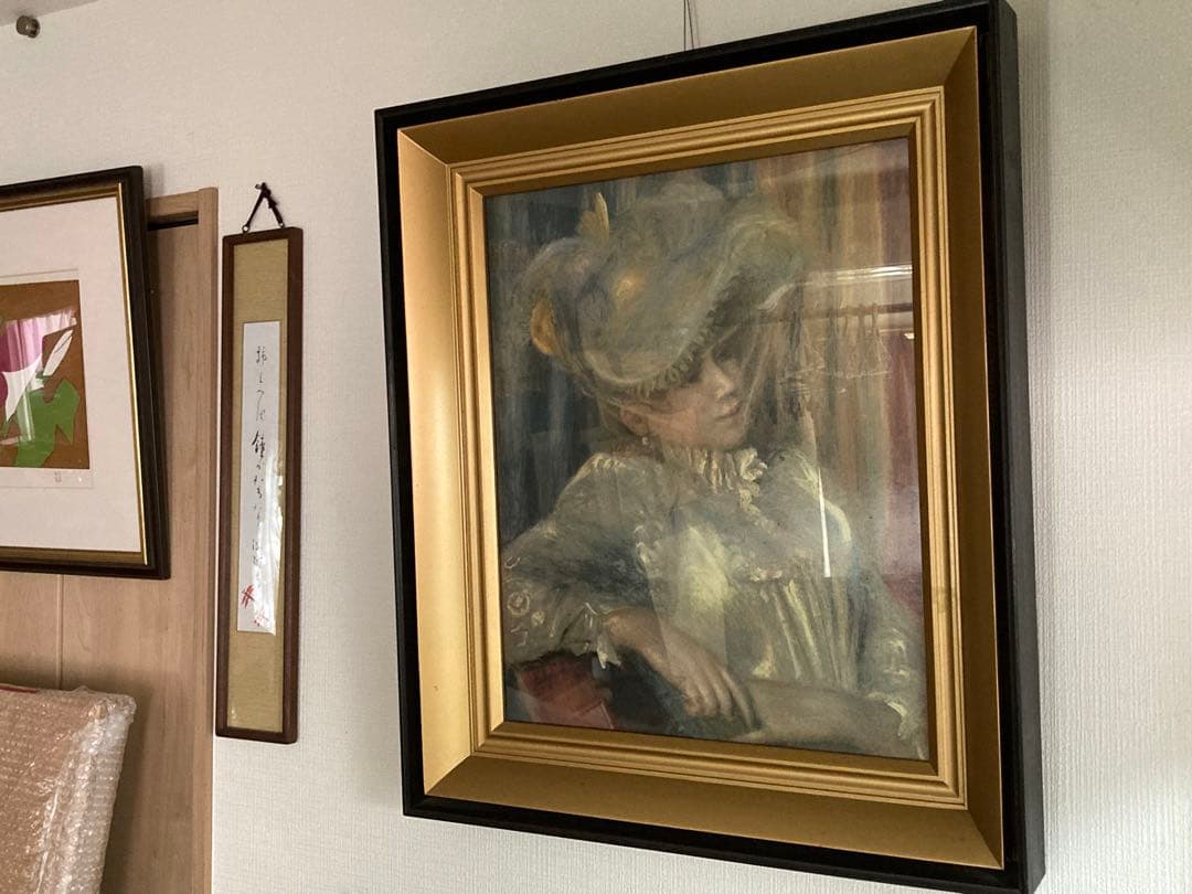 絵画/人物画/ルノアール[帽子の女] F10号/油彩(工藝画) / 名画/印象派