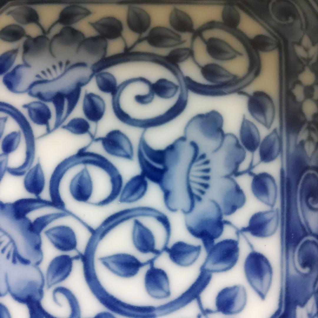 美濃焼・龍峯☆楕円大皿2枚セット　ねじり祥瑞　オードブル皿染付