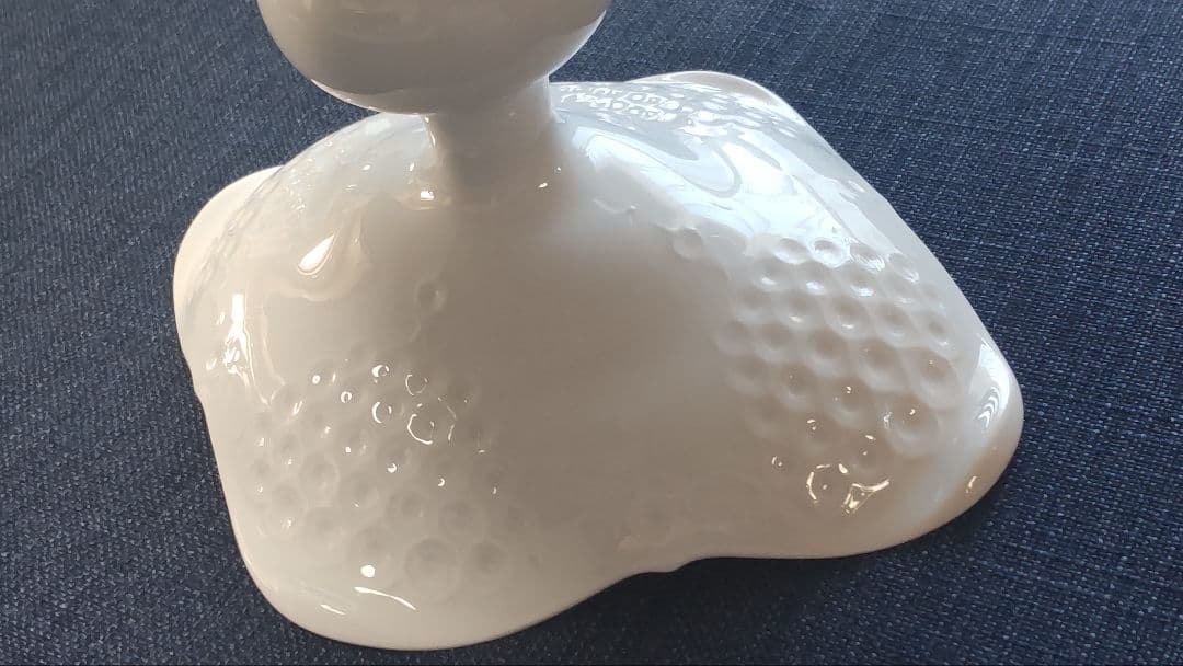 マイセン☆白磁コンポート☆ホワイトレリーフ