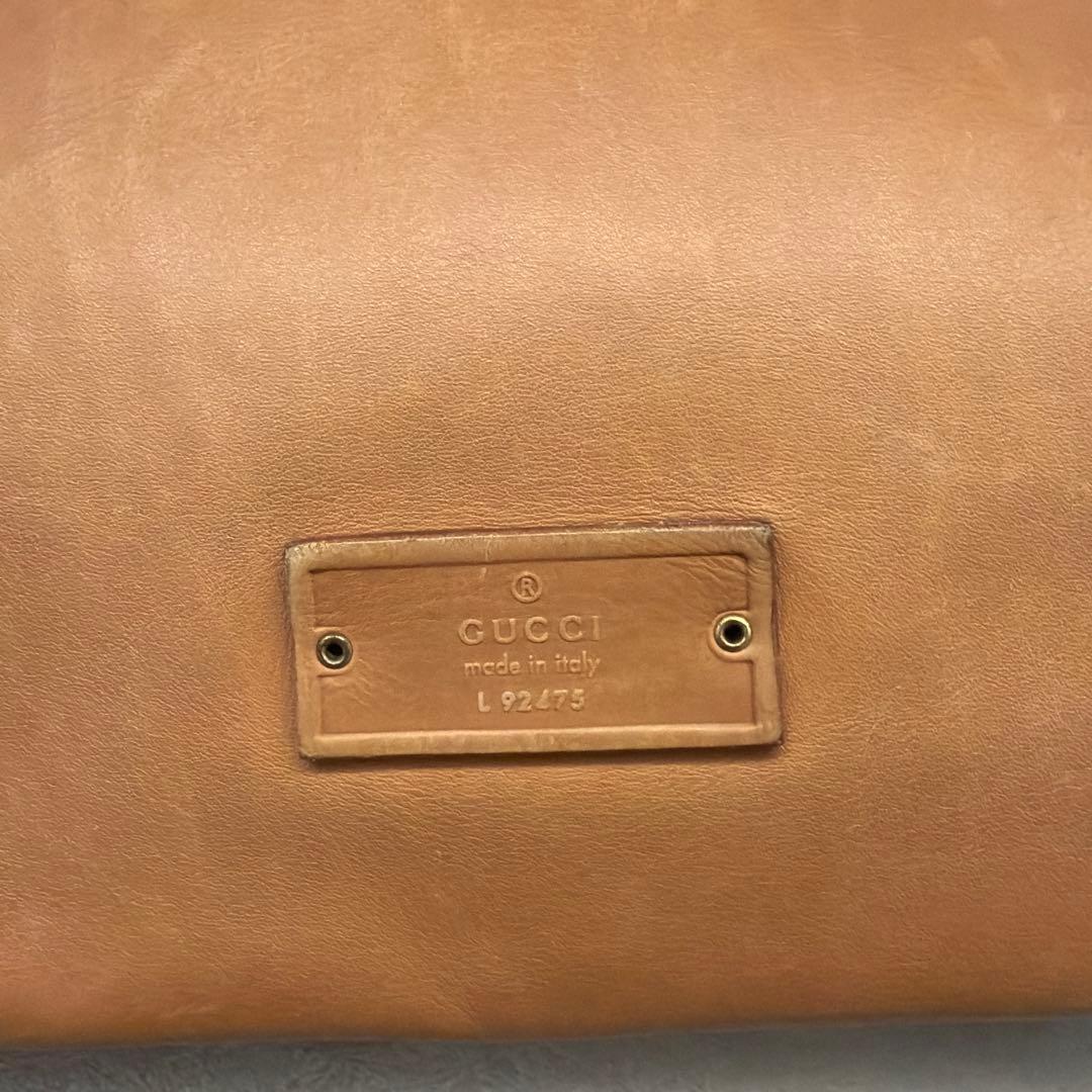 【希少✨】グッチ　レザー　ショルダー　トート　コントロールカード有り　92475