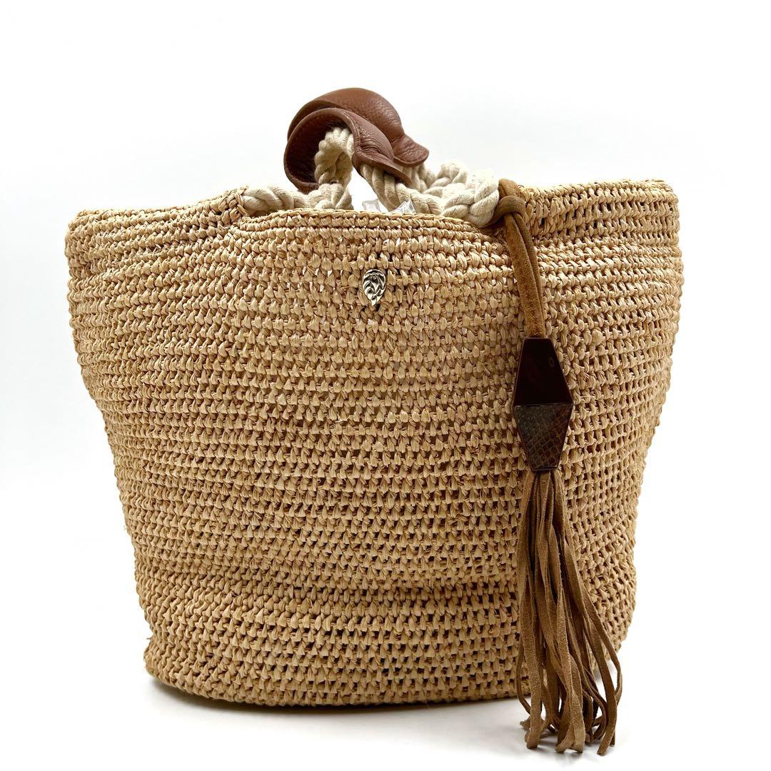 Helen Kaminski NIDA ハンドバッグ ラフィア ロープハンドル