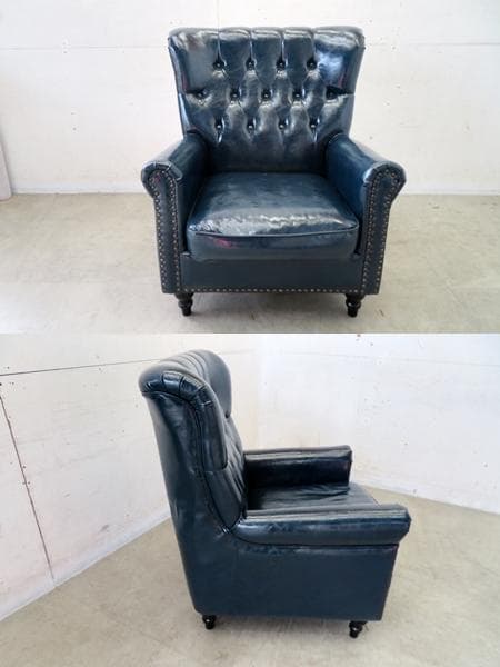 展示品■VINCENT■英国デザイン■1人掛けソファ■鋲打ち■英国伝統