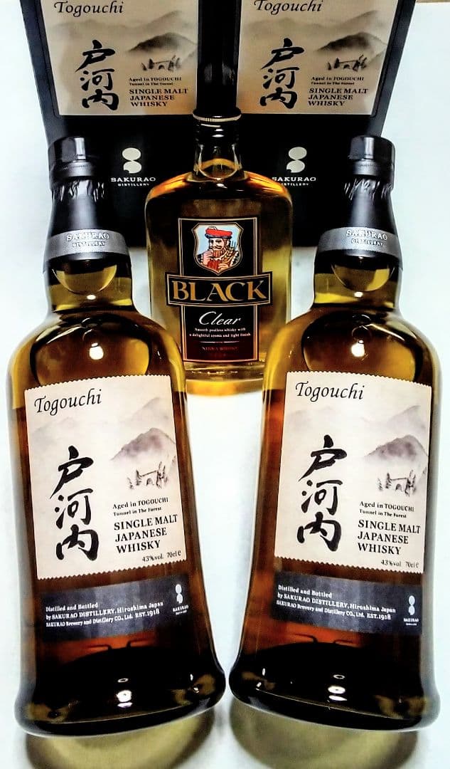 大人気ウイスキー(戸河内シングルモルト & ブラッククリアー180ml)3本格安