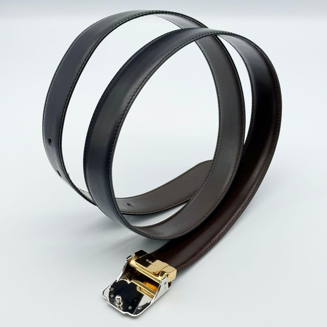 ✨美品✨カルティエ ベルト マストライン 純正革 ゴールド シルバー金具