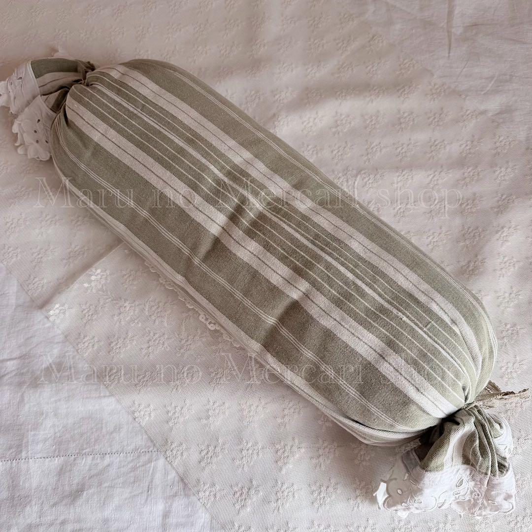 フランス アンティーク クッション & クロス キャンディ ホワイト レース