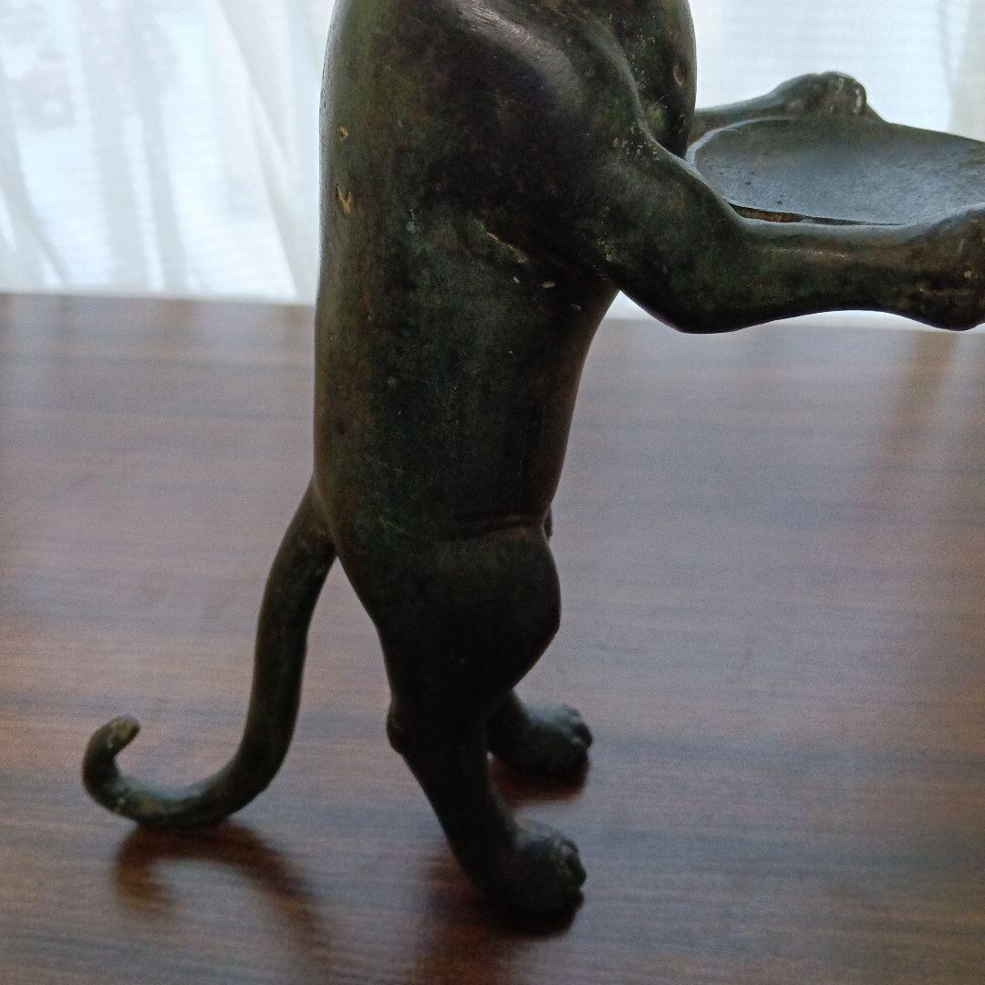 猫　金属　置物　トレー　レトロ　アンティーク