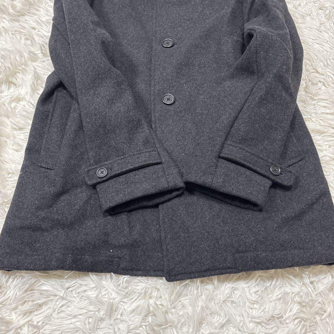 【美品】トミーヒルフィガー　ウールコート　グレー XXL 大人気