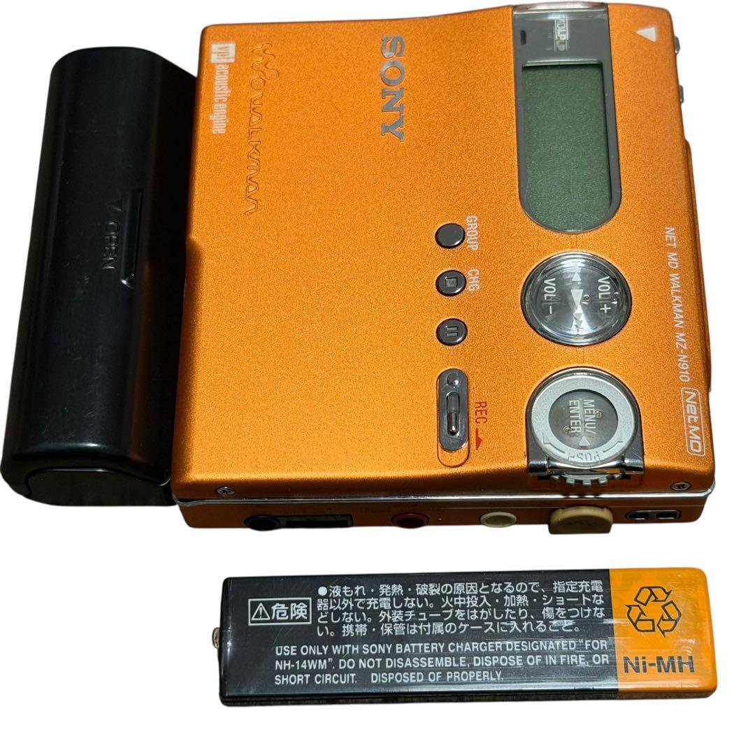 SONY NET MD WALKMAN MZ-N910 オレンジ 完動美品