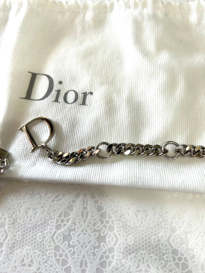 d*7様 Christian Dior ホワイト　チェーンベルト