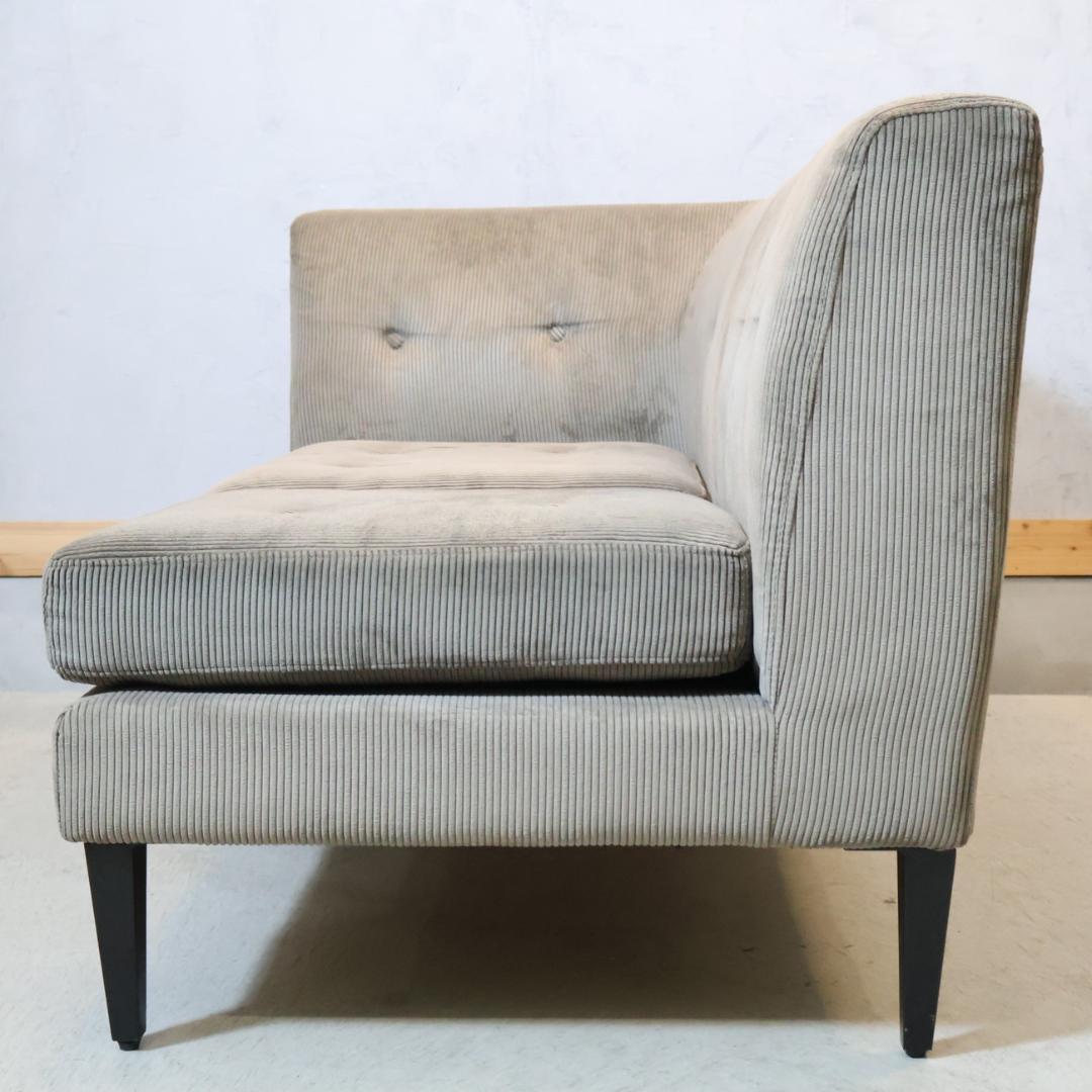 クラッシュゲート GRESS 2人掛けソファ 右肘 ジャガード ベンチソファー