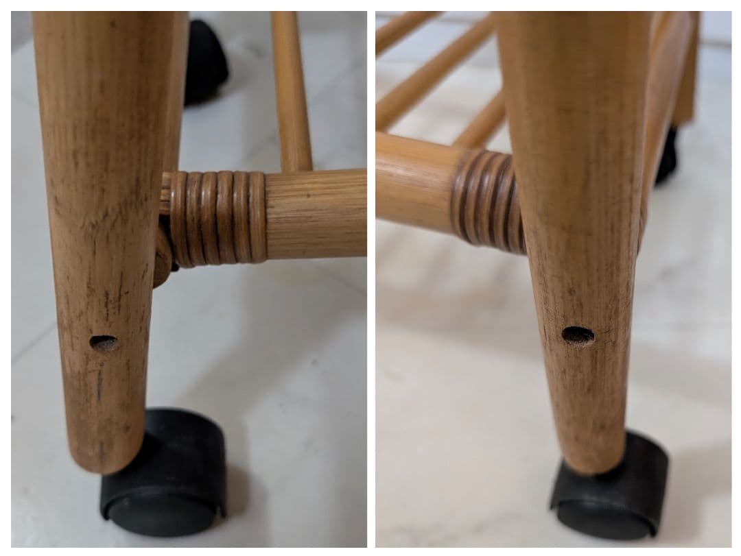 らっこさま専用 スタンドミラー オールド ラタン 藤 ジャパンディ モダン