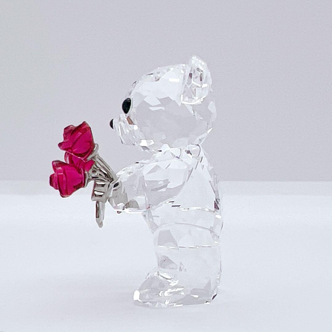 【箱付】スワロフスキー クリスベア くま 赤いバラ 薔薇 リボン 入手困難 廃盤