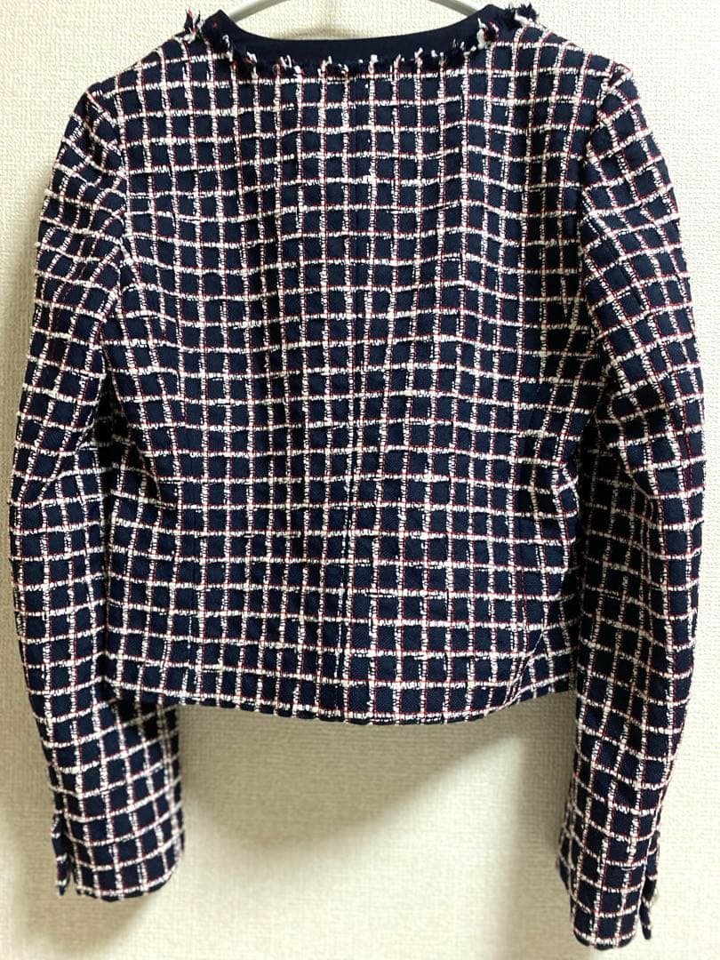 PINKY&DIANNE ノーカラーチェックジャケット新品未使用