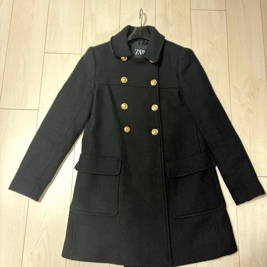 【ZARA】ブラック Pコート