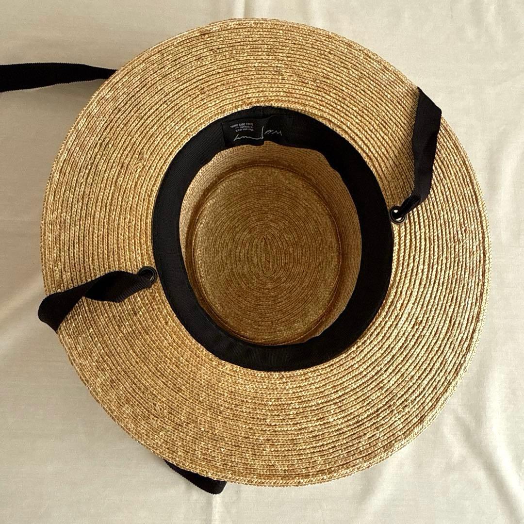 新品 wicagrocery ウィカグロサリー　 麦わら帽子 リボン付き