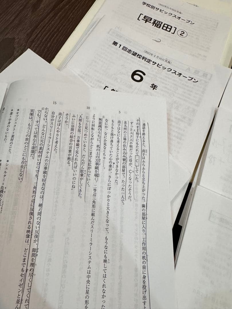 2023年サピックス6年生年間テストのフルセット1年分（19回）➕おまけ