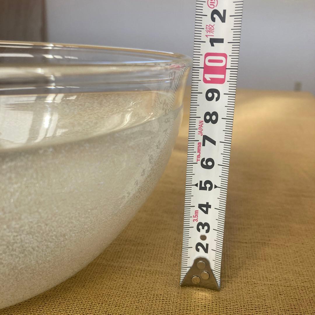 【サイン入り】舩木倭帆　サラダボウル　ガラスボウル　気泡入り