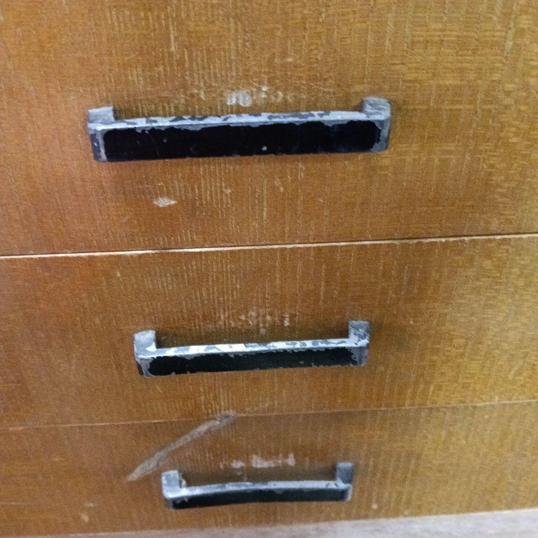 木製キャビネット　昭和レトロ・指物細工・アンティーク・7段