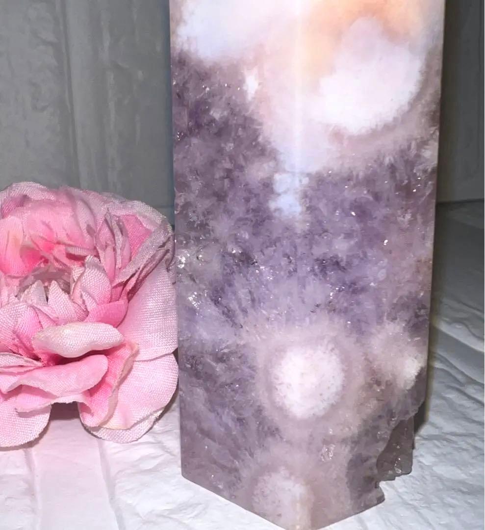 ⑧ピンクアメジスト♥️フラワーアゲート♥️タワー♥️桜瑪瑙♥️花瑪瑙♥️チェリーブロッサム