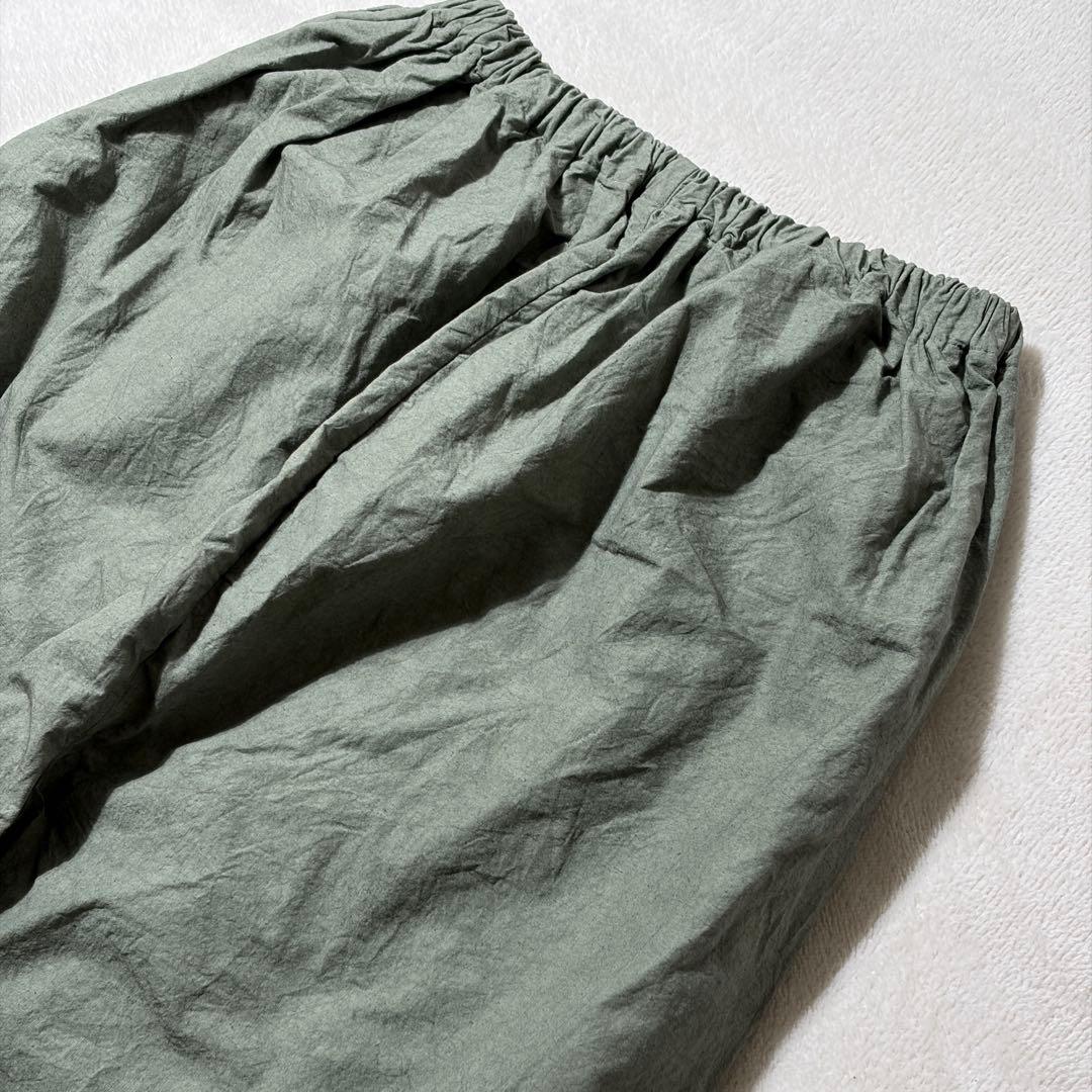 中川政七商店　タイプライター生地のもんぺパンツ　コットンリネン　ゆったり　L