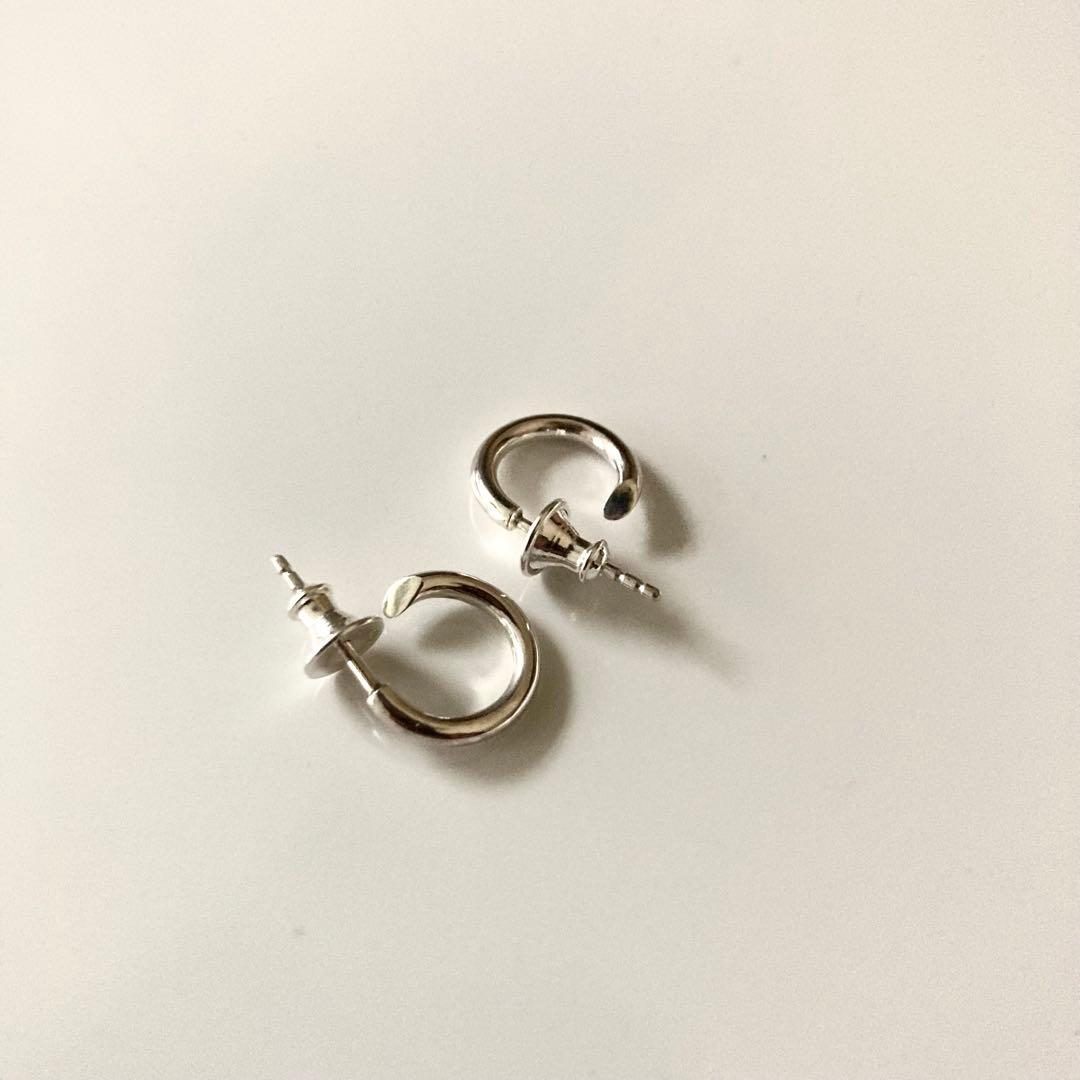 シルバー925 両耳　2.0×13mm ピアス BWL