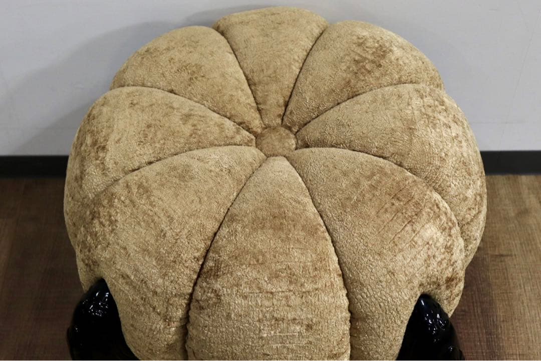 GMHH489E○パンプキンスツール アンティーク調 猫脚 ファブリ