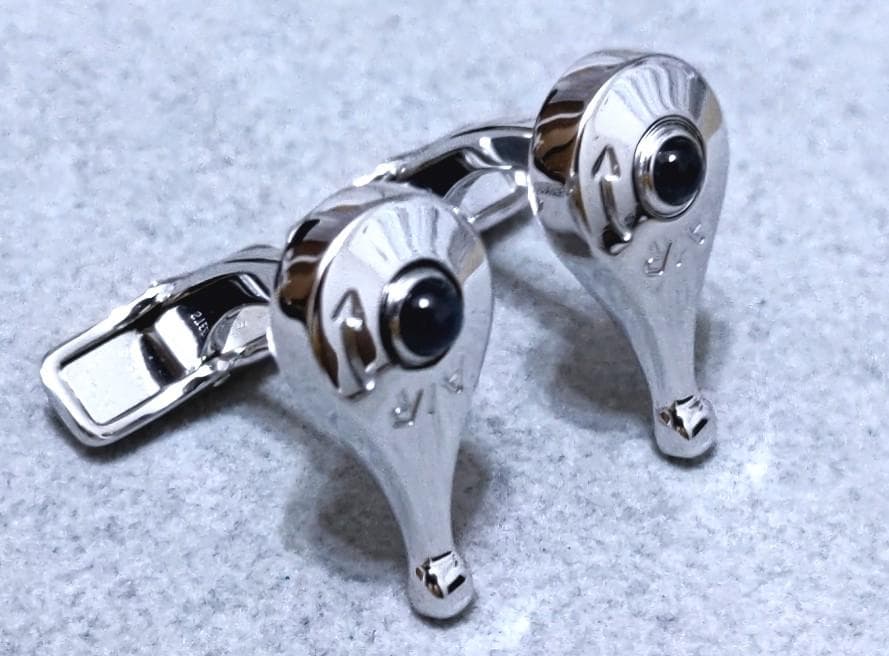 DunhillダンヒルSV925エアームーバブルブルーストーンカフス　C1589