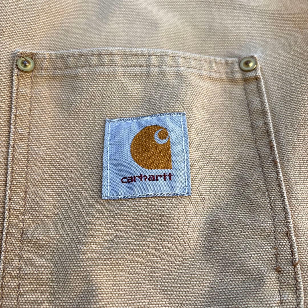 希少 90s カーハート ミシガンチョアコート カバーオール 裏地なし フェード