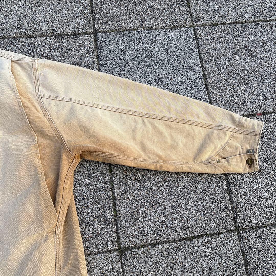 希少 90s カーハート ミシガンチョアコート カバーオール 裏地なし フェード